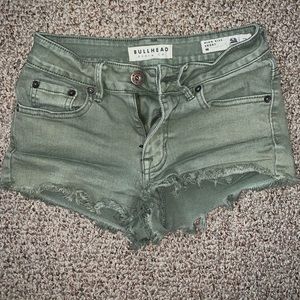 Army green shorts